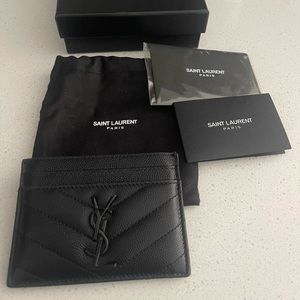 NWT SAINT LAURENT BLACK CARDHOLDER